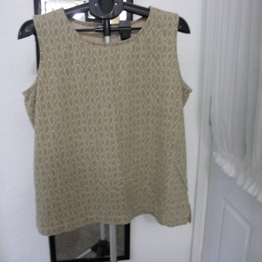 ELISABETH by Elisabeth Clairborne Sleeveless Snake Skin Tank Size 1X